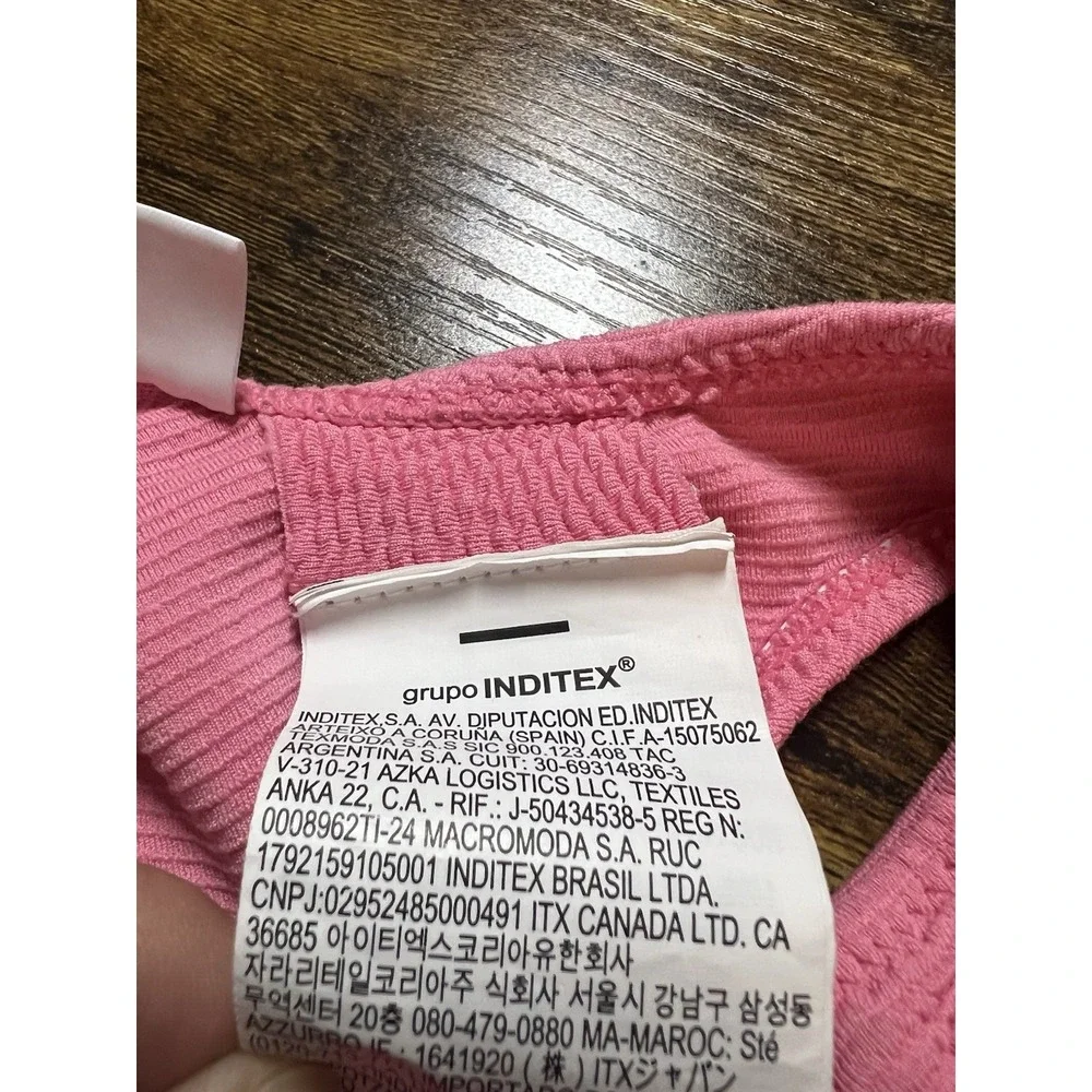 Zara Girls Pink LOVE Swimsuit Size 2 NEW One Piece Swimwear Summer